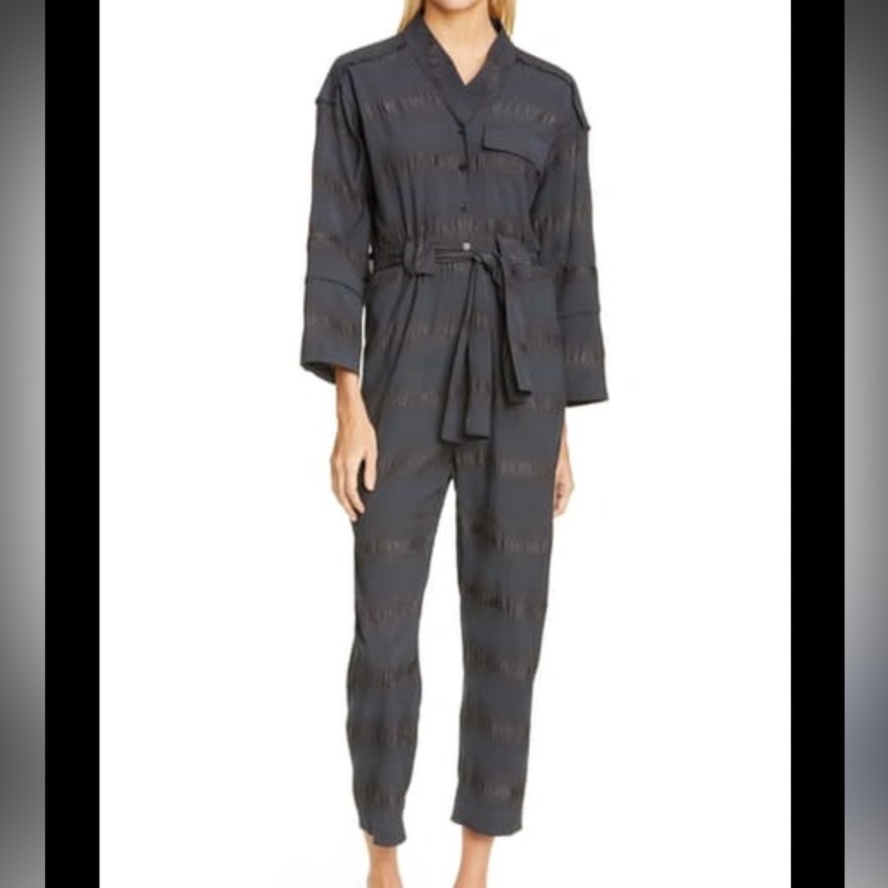 Rachel Comey Peddlers Jumpsuit in solid pucker black  Size 4